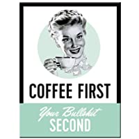 Los mejores  - Nostalgic-Art 14349 Say It 50 s Coffee First- magnético 8 x 6 cm- Metal- Multicolor- 8 x 6 x 0.2 cm